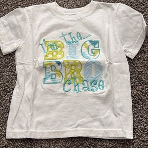 Big Brother Kids T-Shirt - White with Blue and Yellow Accents